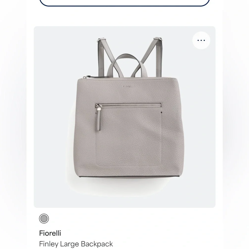 Fiorelli faux leather Gray Textured/pebbled Backpack - see all pictures!